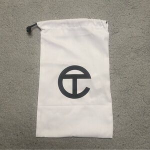 Telfar Small White Dust Bag Protective Cover 8 1/2” x 13 1/2” Drawstring